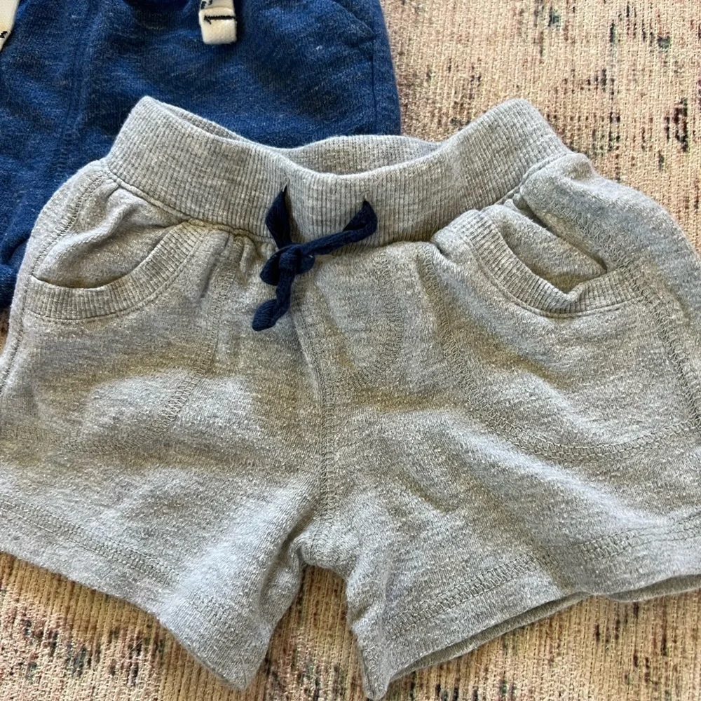 Carter's Navy and Heather Grey Cotton Blend Shorts Baby 3 month